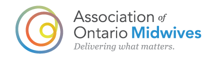 Association of Ontario Midwives delivering what matters logo